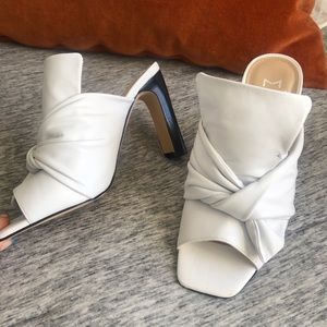White leather Marc Fisher heels